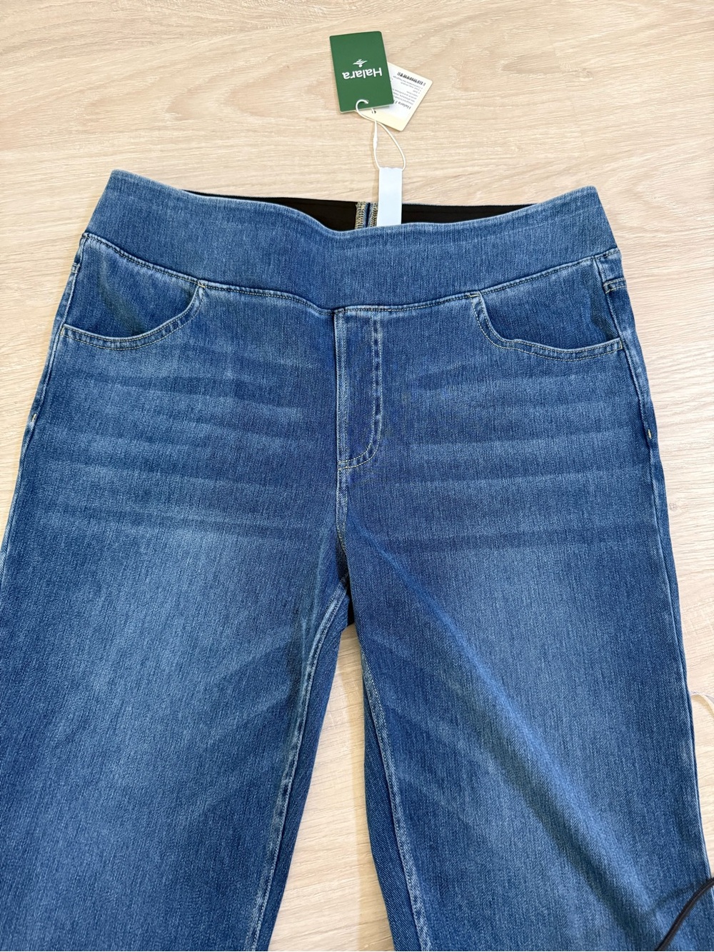 NWT Halara Flex High Waisted Bootcut Jeans | Blue Denim | XL Petite - Picture 3 of 6